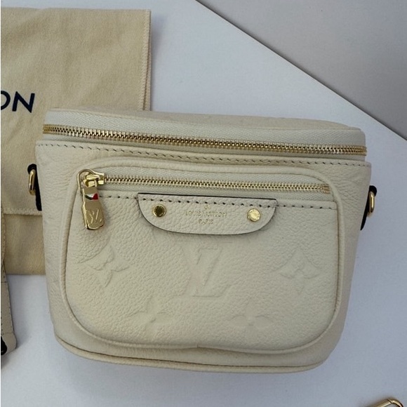 Authentic Louis Vuitton Mini Bumbag Cream Empreinte Leather Bum Bag - Picture 9 of 15